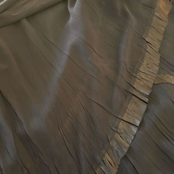 KOMAROV Midnight Lagenlook Bead Trim V-Neck Tiered Chiffon NWT Fit & Flare XL - Picture 10 of 11